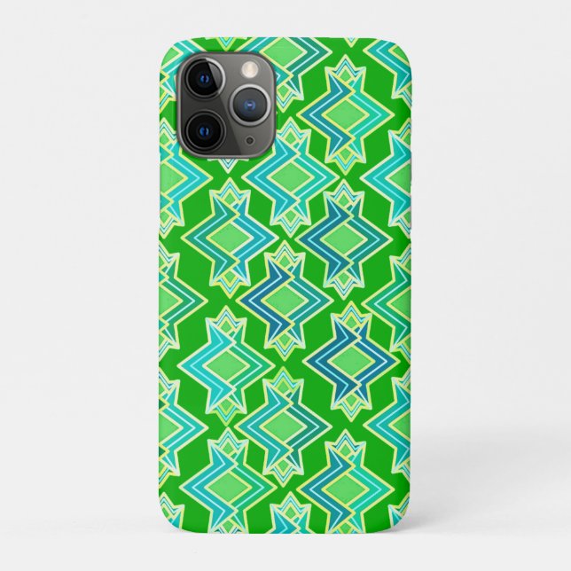 Art Deco Tapete Muster, Jade Green Case-Mate iPhone Hülle (Rückseite)
