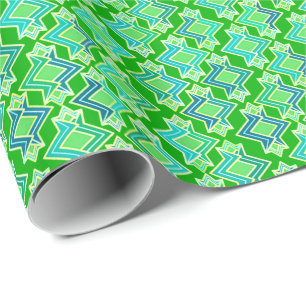 Art Deco Tapete Muster, Jade Green Geschenkpapier
