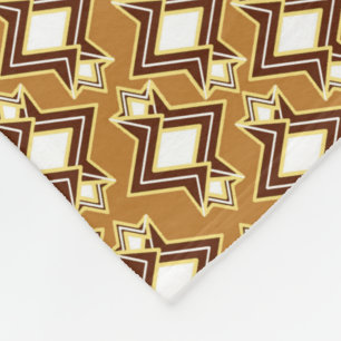 Art Deco Tapete Muster, Tan und Brown Fleecedecke