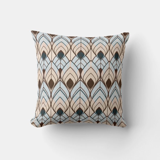 Art Deco: Texturierte Nahtlose Ornamente. Kissen (Vorderseite)