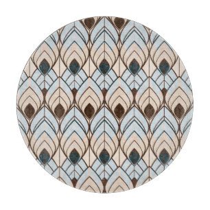 Art Deco: Texturierte Nahtlose Ornamente. Schneidebrett