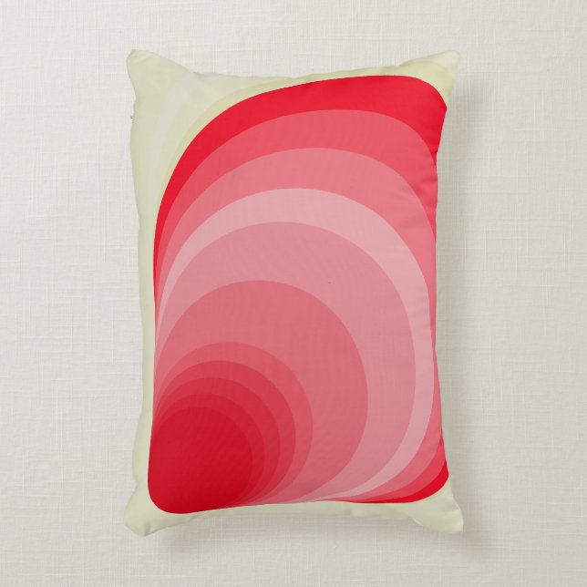 Art Deco throw pillow in red and gold. Dekokissen (Vorderseite(Vertikal))