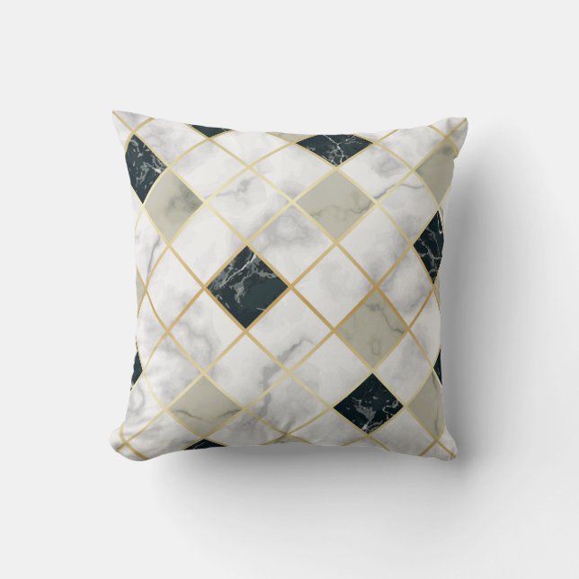 Art Deco Throw Pillow Kissen (Vorderseite)