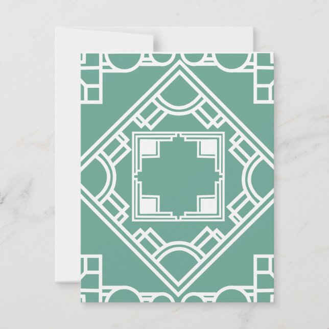 Art Deco Tile Mitteilungskarte (Vorderseite)