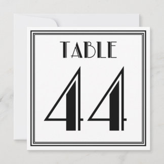 Art Deco Tisch Nummer 44 Einladung