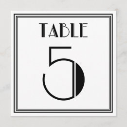 Art Deco Tisch Nummer 5 Einladung