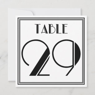 Art-Deco-Tischnummer 29 Einladung