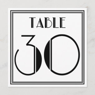 Art Deco Tischnummer 30