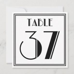 Art-Deco-Tischnummer 37 Einladung