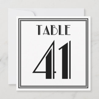 Art Deco Tischnummer 41