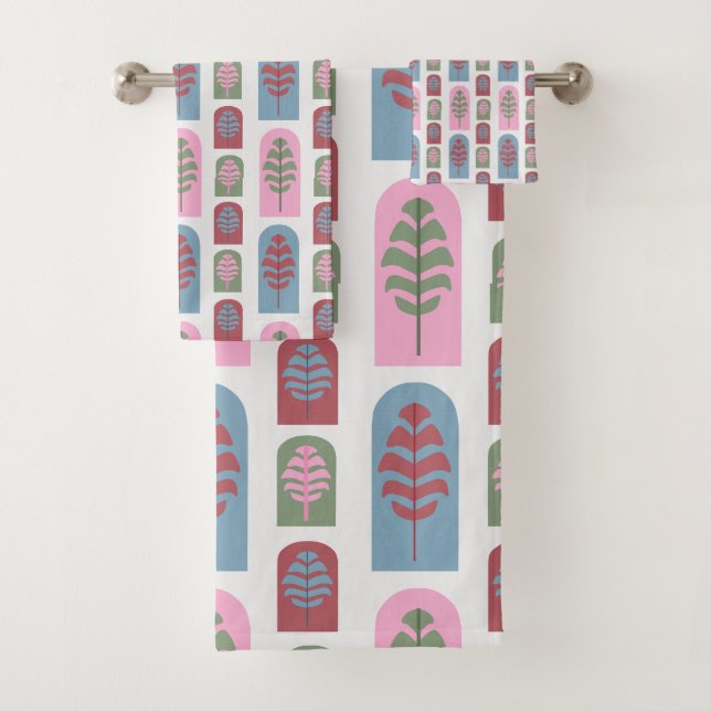 Art Deco Trees Badhandtuch Set (Insitu)