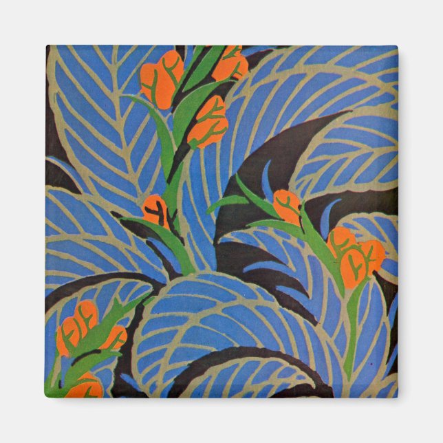 Art Deco Tropical Night - Magnet (Vorne)