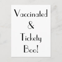 Art Deco Vaccine and Tickety Boo Postcard