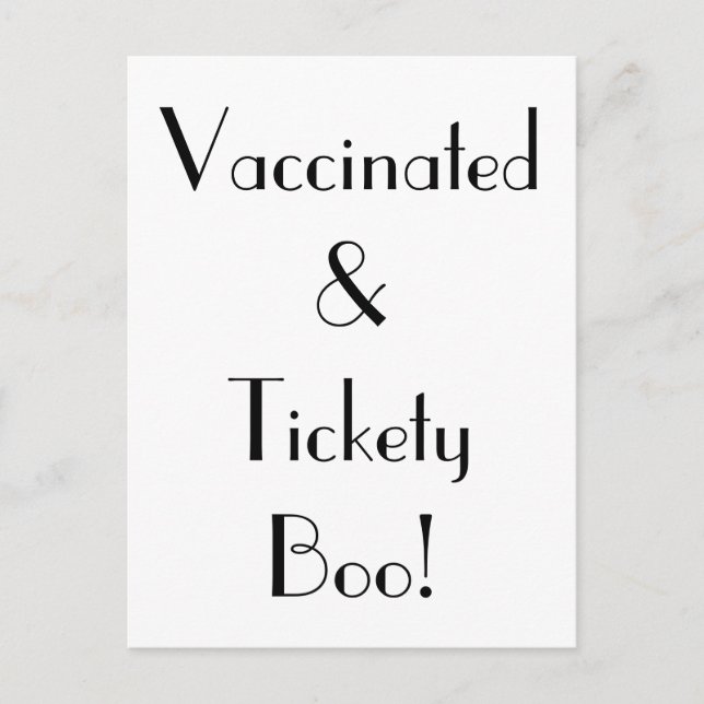 Art Deco Vaccine and Tickety Boo Postcard Postkarte (Vorderseite)