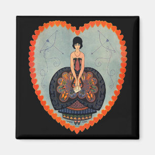 Art Deco Valentine Magnet