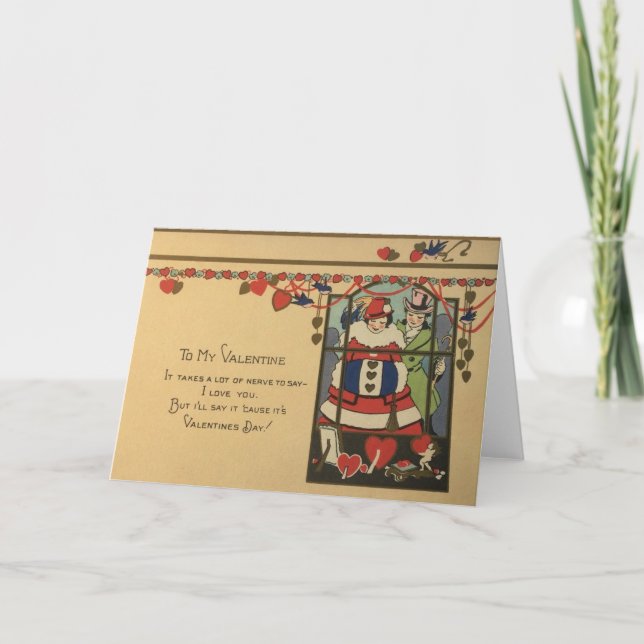 Art Deco Valentine's Day Card Feiertagskarte (Vorderseite)