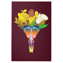 Art Deco Vase with Golden Flowers