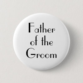 Art Deco Vater der Groom Hochzeitsschaltfläche Button
