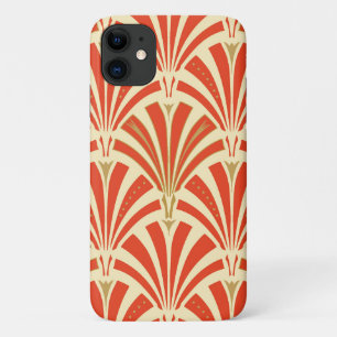 Art Deco Ventilatormuster - Mandarine orange iPhone 11 Hülle