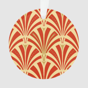 Art Deco Ventilatormuster - Mandarine orange Ornament