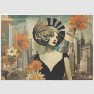 Art Deco Vintag Decoupage Seidenpapier