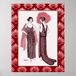 Art Deco Vintag Fashion Poster
