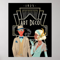 Art Deco Vintag Glam 1920er Jahre Couple Black