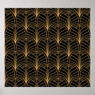 Art Déco, Vintag minimalistisches Muster. Poster
