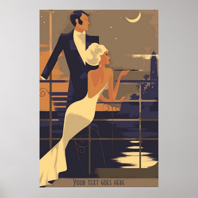 Art Deco Vintag Poster (Vorne)