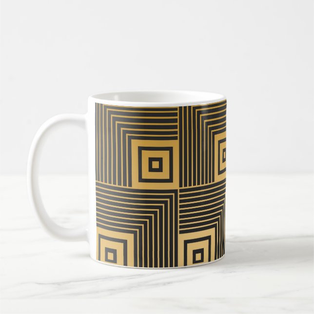 Art Deco Vintag Wallpaper Muster Kaffeetasse (Links)