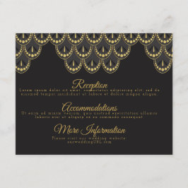 Art Deco Vintage Hochzeit Begleitkarte