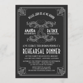 Art Deco Vintage Probe Abendessen Einladung