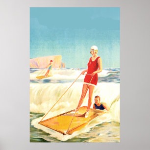 Art déco vintage surf