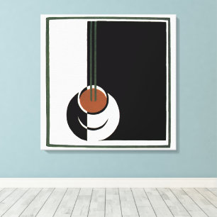 Art Déco vintage, tasse de café avec vapeur