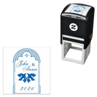 Art Deco Vintage Wedding Brand Stamp Permastempel