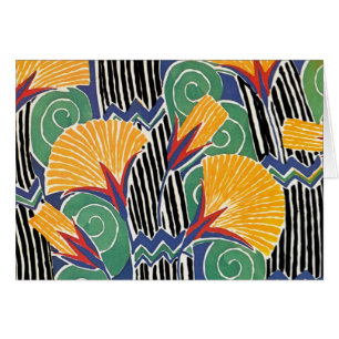 Art Déco von Seguy Golden Blume - Karte