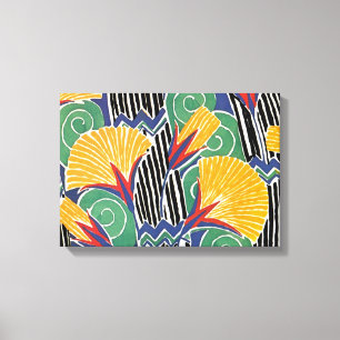 Art Déco von Seguy Goldene Blume - überzogen Leinwanddruck