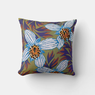 Art Déco von Seguy - Weiße Blume - Kissen