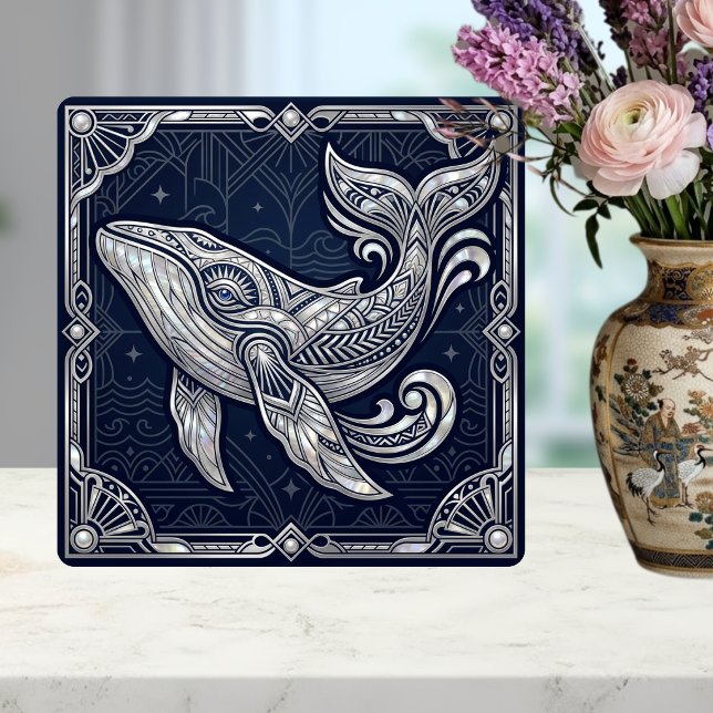Art Deco Wal Mutter der Perle Schifffahrt Marine Fliese (Von Creator hochgeladen)
