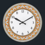 Art Deco Wall Große Wanduhr<br><div class="desc">Great clock design. You will love it like others. Be free to use this design for other product you like or to customize and add your text. Follow me for more. Thank you. Have a nice day.</div>