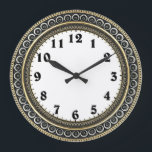Art Deco Wall Große Wanduhr<br><div class="desc">Great clock design. You will love it like others. Be free to use this design for other product you like or to customize and add your text. Follow me for more. Thank you. Have a nice day.</div>