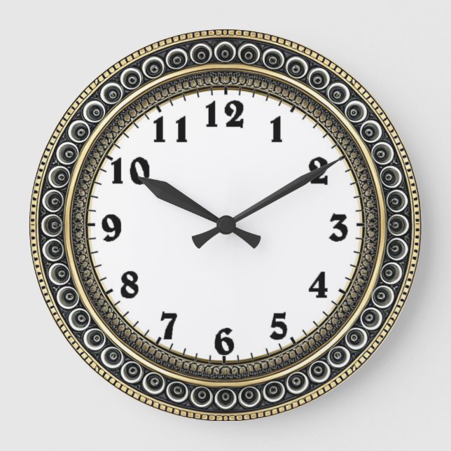 Art Deco Wand Große Wanduhr (Vorderseite)