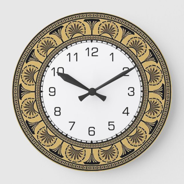Art Deco Wand Große Wanduhr (Vorderseite)