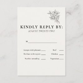 Art Deco Wedding RSVP Card 