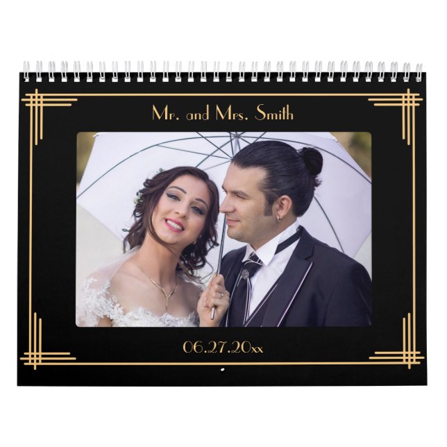 Art Deco Wedding Wall Kalender (Titelbild)