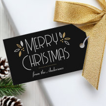 Art Deco Weihnachten Elegante Typografie Schwarz G