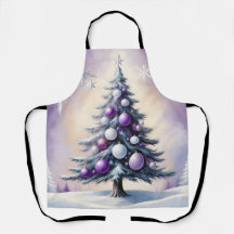 Art Deco Weihnachten Lila und Silberne Haze