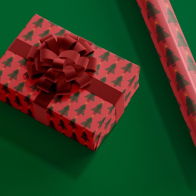 Art Deco Weihnachtsbaum Geschenkpapier (Von Creator hochgeladen)