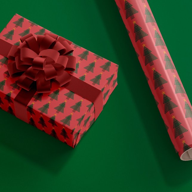Art Deco Weihnachtsbaum Geschenkpapier (Von Creator hochgeladen)