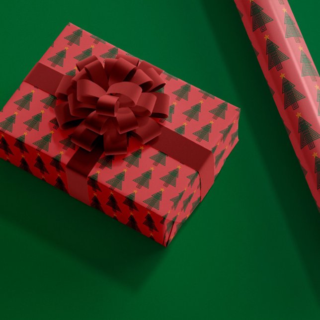 Art Deco Weihnachtsbaum Geschenkpapier (Von Creator hochgeladen)